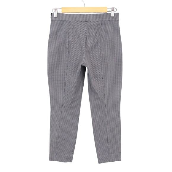 Everlane The Side-Zip Stretch Cotton Tapered Cropped Work Pant Grey Plaid Size 2 - Picture 2 of 7